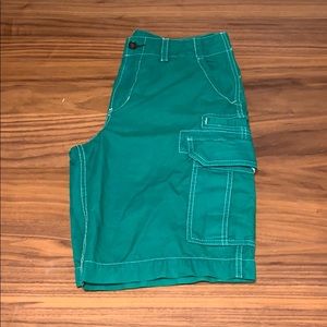 Green Cargo Shorts
